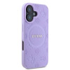 Guess Saffiano Peony Stamp MagSafe -suojakotelo Apple iPhone 16 -puhelimelle, violetti