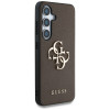 Guess Grained Big 4G Logo Small Classic Logo -kovakotelo Samsung Galaxy S25+ -puhelimelle, ruskea