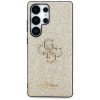 Guess Fixed Glitter Big 4G Metal Logo -kovakotelo Samsung Galaxy S25 Ultra -puhelimelle, kulta