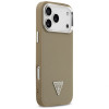 Guess Grained Triangle Logo MagSafe -kovakuori Apple iPhone 17 Pro Max -puhelimelle, ruskea