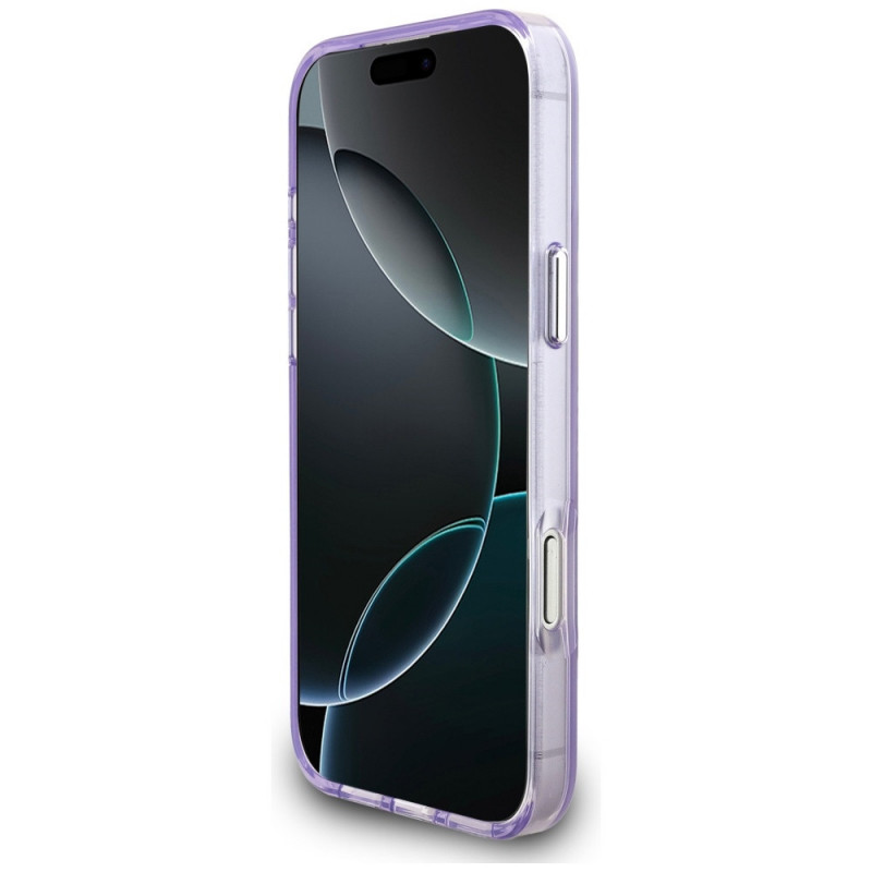 Karl Lagerfeld KLD22568 IML Aquarelle Karl & Choupette & Logo MagSafe -suojakotelo Apple iPhone 17 Pro Max -puhelimelle, violetti