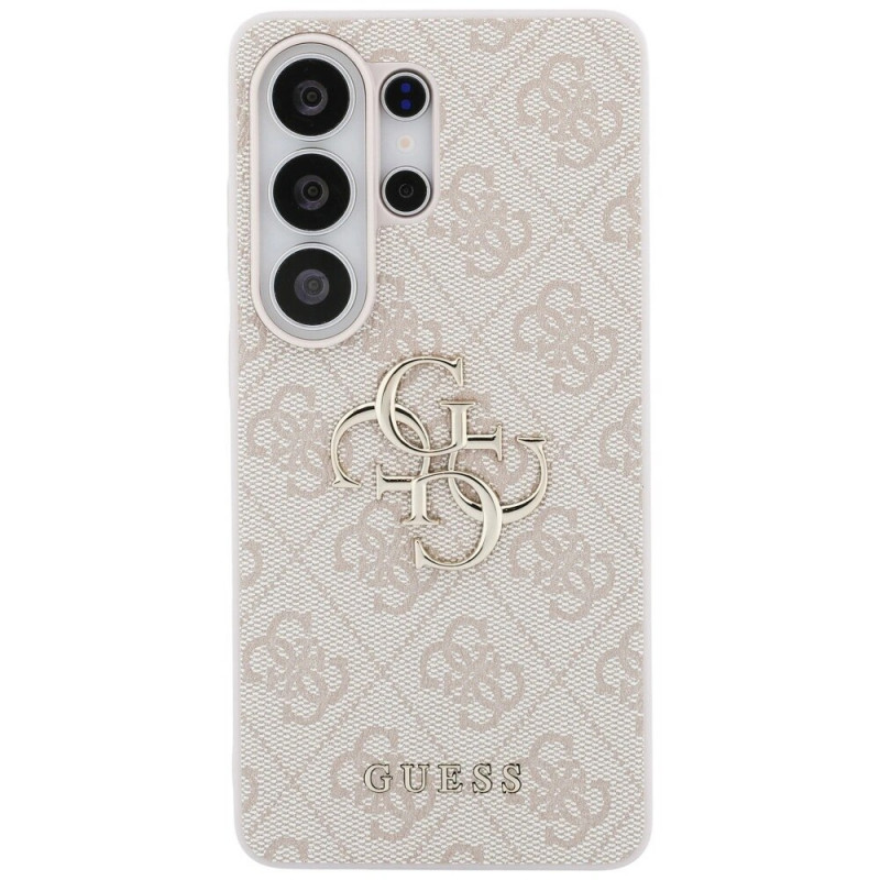 Guess GUE005337 4G Big Metal Logo -kovakotelo Samsung Galaxy S26 Ultra -puhelimelle, pinkki