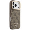 Guess 4G PU Triangle Logo & Stand Camera MagSafe -suojakotelo Apple iPhone 18 Pro Max / 17 Pro Max -puhelimelle, ruskea