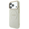 Guess Saffiano Peony & Ring MagSafe -suojakotelo Apple iPhone 18 Pro / 17 Pro -puhelimelle, beige
