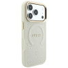 Guess Saffiano Peony & Ring MagSafe -suojakotelo Apple iPhone 18 Pro / 17 Pro -puhelimelle, beige