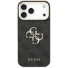 Guess 4G Big 4G Classic Logo Big Strap Metal Buttons -suojakotelo hihnalla Apple iPhone 18 Pro / 17 Pro -puhelimeen, musta