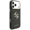 Guess 4G Big 4G Classic Logo Big Strap Metal Buttons -suojakotelo hihnalla Apple iPhone 18 Pro / 17 Pro -puhelimeen, musta