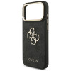 Guess 4G Big 4G Classic Logo Big Strap Metal Buttons -suojakotelo hihnalla Apple iPhone 18 Pro / 17 Pro -puhelimeen, musta
