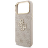 Guess 4G Big 4G Classic Logo Big Strap Metal Buttons -suojakotelo hihnalla Apple iPhone 18 Pro Max / 17 Pro Max -puhelimeen, pinkki