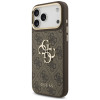 Guess 4G Big 4G Classic Logo Big Strap Metal Buttons -suojakotelo hihnalla Apple iPhone 18 Pro Max / 17 Pro Max -puhelimelle, ruskea