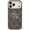 Guess 4G Big 4G Classic Logo Big Strap Metal Buttons -suojakotelo hihnalla Apple iPhone 18 Pro Max / 17 Pro Max -puhelimelle, ruskea