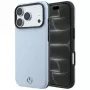 Mercedes Mer008911 Leather with Crossed Lines Anthracite MagSafe -suojakotelo Apple iPhone 18 Pro / 17 Pro -puhelimelle, sininen