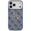 Guess 4G Big 4G Classic Logo Big Strap Metal Buttons -suojakotelo hihnalla Apple iPhone 18 Pro Max / 17 Pro Max -puhelimelle, sininen