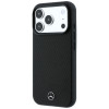Mercedes-Benz Case Grill Pattern and Card Wallet Leather MagSafe Apple iPhone 18 Pro Max / 17 Pro Max -suojakotelo, musta