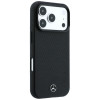 Mercedes-Benz Case Grill Pattern and Card Wallet Leather MagSafe Apple iPhone 18 Pro Max / 17 Pro Max -suojakotelo, musta