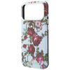 Guess GUE6026 Blossom Roses Print MagSafe -suojakotelo Apple iPhone 18 Pro / 17 Pro -puhelimelle, sininen