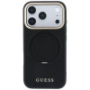 Guess Ring Stand 360 Grained Classic Logo MagSafe -suojakotelo Apple iPhone 18 Pro / 17 Pro -puhelimelle, musta