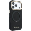 Guess Ring Stand 360 Grained Classic Logo MagSafe -suojakotelo Apple iPhone 18 Pro / 17 Pro -puhelimelle, musta