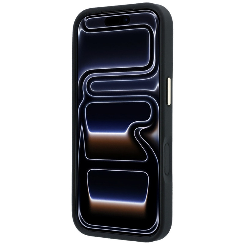 Guess Ring Stand 360 Grained Classic Logo MagSafe -suojakotelo Apple iPhone 18 Pro / 17 Pro -puhelimelle, musta