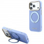 Guess Ring Stand 360 Grained Classic Logo MagSafe -suojakotelo Apple iPhone 18 Pro / 17 Pro -puhelimelle, vaaleansininen