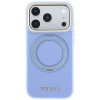 Guess Ring Stand 360 Grained Classic Logo MagSafe -suojakotelo Apple iPhone 18 Pro / 17 Pro -puhelimelle, vaaleansininen
