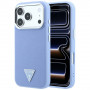 Guess Grained Triangle Logo MagSafe -kovakuori Apple iPhone 18 Pro / 17 Pro -puhelimelle, sininen