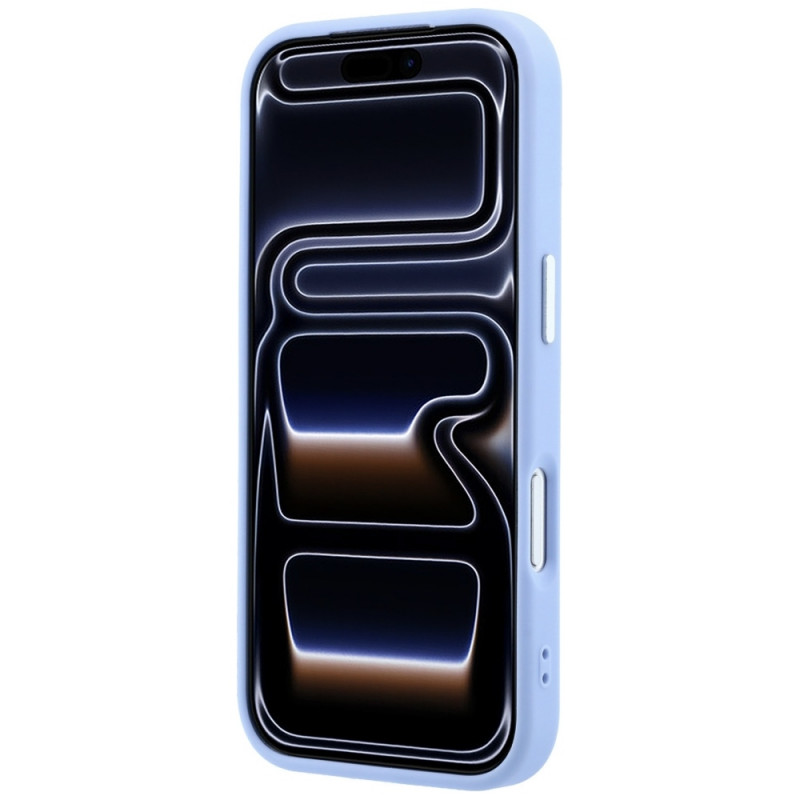 Guess Grained Triangle Logo MagSafe -kovakuori Apple iPhone 18 Pro / 17 Pro -puhelimelle, sininen