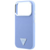 Guess Grained Triangle Logo MagSafe -kovakuori Apple iPhone 18 Pro / 17 Pro -puhelimelle, sininen