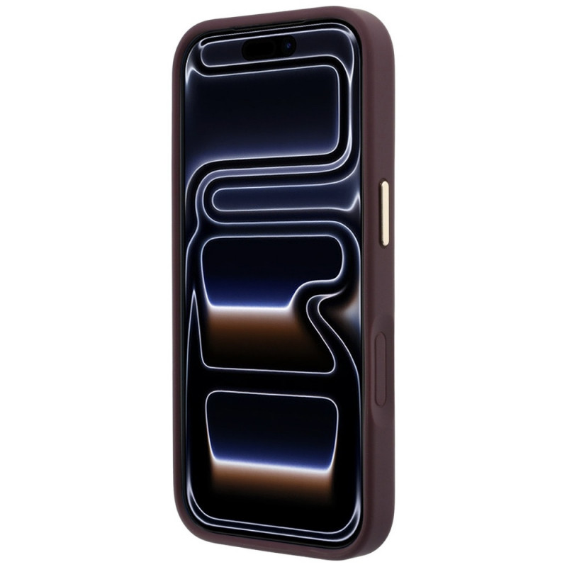 Guess Ring Stand 360 Grained Classic Logo MagSafe -suojakotelo Apple iPhone 18 Pro / 17 Pro -puhelimelle, burgundy
