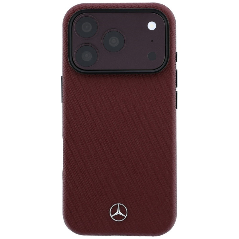 Mercedes-Benz Case Grill Pattern and Card Wallet Leather MagSafe Apple iPhone 18 Pro Max / 17 Pro Max -puhelimelle, musta