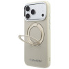 Karl Lagerfeld Ring Stand 360 Saffiano Classic Logo MagSafe -kuori Apple iPhone 18 Pro / 17 Pro -puhelimelle, beige