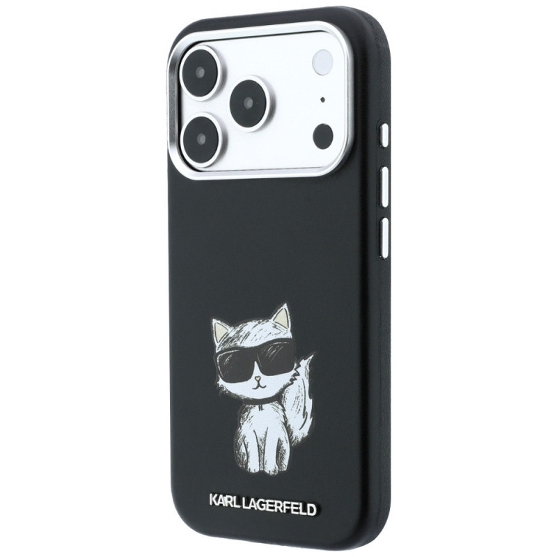 Karl Lagerfeld Smooth Choupette Sketch MagSafe -suojakotelo Apple iPhone 18 Pro Max / 17 Pro Max -puhelimelle, musta