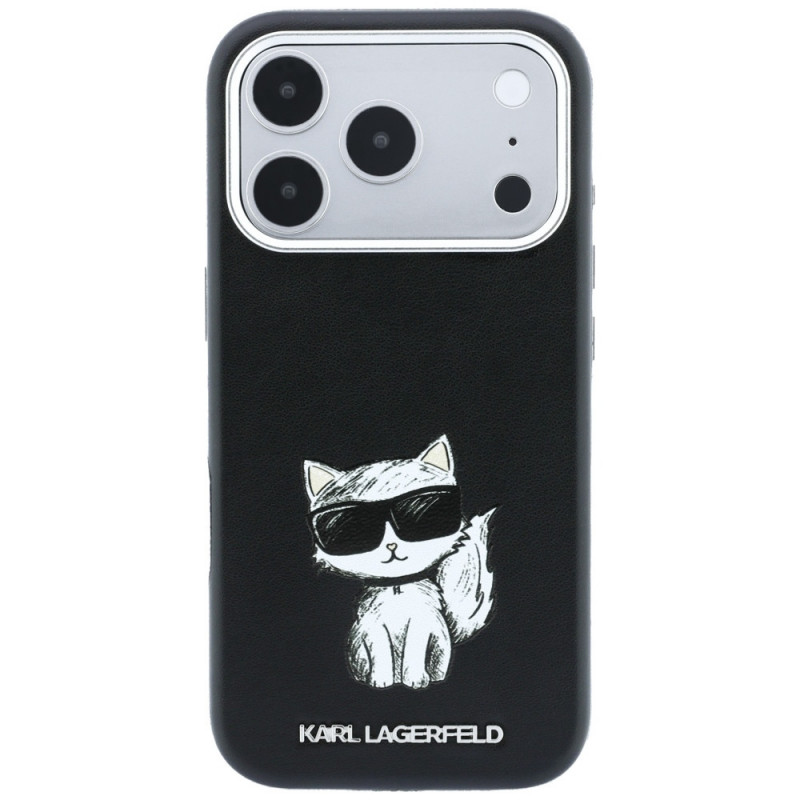 Karl Lagerfeld Smooth Choupette Sketch MagSafe -suojakotelo Apple iPhone 18 Pro Max / 17 Pro Max -puhelimelle, musta
