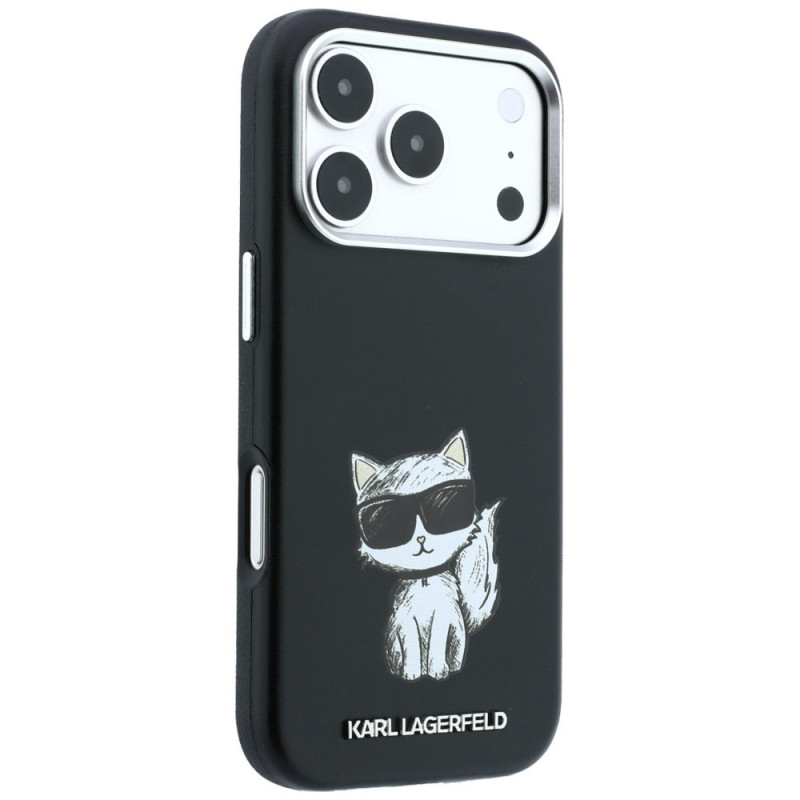 Karl Lagerfeld Smooth Choupette Sketch MagSafe -suojakotelo Apple iPhone 18 Pro Max / 17 Pro Max -puhelimelle, musta