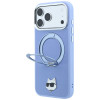 Karl Lagerfeld with Ring Stand 360 Choupette Head Pin MagSafe -suojakotelo Apple iPhone 18 Pro Max / 17 Pro Max -puhelimelle, vaaleansininen (KF003220)