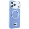 Karl Lagerfeld with Ring Stand 360 Choupette Head Pin MagSafe -suojakotelo Apple iPhone 18 Pro Max / 17 Pro Max -puhelimelle, vaaleansininen (KF003220)