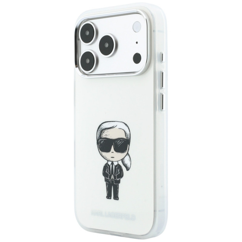Karl Lagerfeld IML Ikonik Sketch Print MagSafe -suojakotelo Apple iPhone 18 Pro Max / 17 Pro Max -puhelimelle, beige (KLD22794)