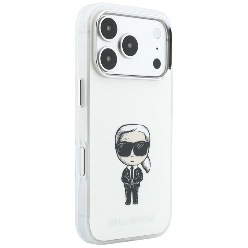 Karl Lagerfeld IML Ikonik Sketch Print MagSafe -suojakotelo Apple iPhone 18 Pro Max / 17 Pro Max -puhelimelle, beige (KLD22794)