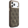 Guess 4G kuori lompakolla, MagSafe, Apple iPhone 18 Pro / 17 Pro -puhelimelle, ruskea