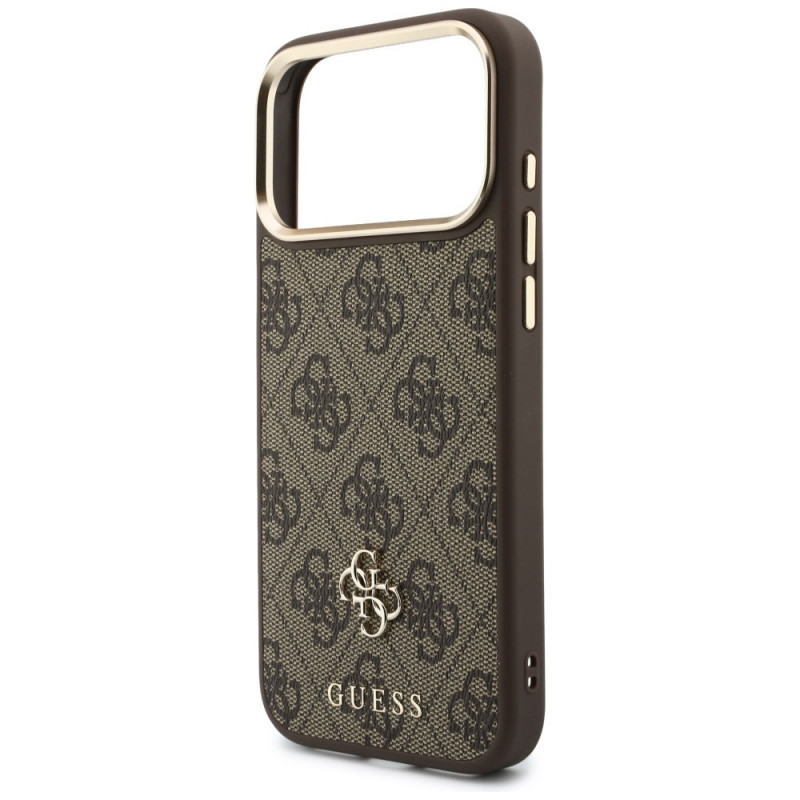 Guess 4G-suojakotelo lompakolla, MagSafe, Apple iPhone 18 Pro Max / 17 Pro Max -puhelimelle, ruskea