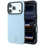 BMW Kevlar Metal Logo MagSafe -suojakotelo Apple iPhone 18 Pro / 17 Pro -puhelimelle, sininen