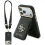Guess 4G -suojakotelo lompakolla ja kaulahihnalla, MagSafe, Apple iPhone 18 Pro / 17 Pro -puhelimelle, ruskea