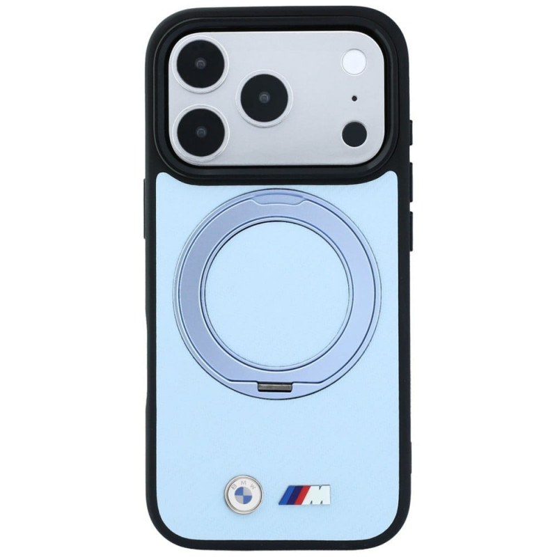 BMW Kevlar Ring Stand 360 MagSafe -suojakotelo Apple iPhone 18 Pro / 17 Pro -puhelimelle, sininen