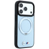 BMW Kevlar Ring Stand 360 MagSafe -suojakotelo Apple iPhone 18 Pro / 17 Pro -puhelimelle, sininen