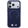 BMW M Carbon Printed Ring MagSafe -suojakotelo Apple iPhone 18 Pro / 17 Pro -puhelimelle, laivastonsininen