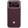 BMW Quilted Pattern Metal Logo -kuvioinen metallilogoinen kuori ja lompakkosetti Apple iPhone 18 Pro Max / 17 Pro Max -puhelimelle, burgundy