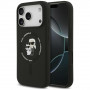 Karl Lagerfeld Silicone Karl&Choupette Ring MagSafe -suojakotelo Apple iPhone 18 Pro Max / 17 Pro Max -puhelimelle, musta