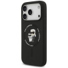Karl Lagerfeld Silicone Karl&Choupette Ring MagSafe -suojakotelo Apple iPhone 18 Pro Max / 17 Pro Max -puhelimelle, musta