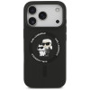Karl Lagerfeld Silicone Karl&Choupette Ring MagSafe -suojakotelo Apple iPhone 18 Pro Max / 17 Pro Max -puhelimelle, musta