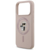 Karl Lagerfeld Silicone Karl&Choupette Ring MagSafe -suojakotelo Apple iPhone 18 Pro / 17 Pro -puhelimelle, musta